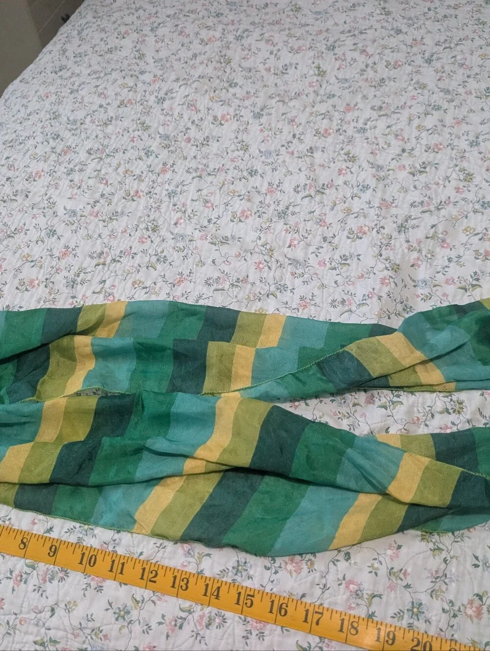Striped Green & Yellow Women’s Lightweight Scarf